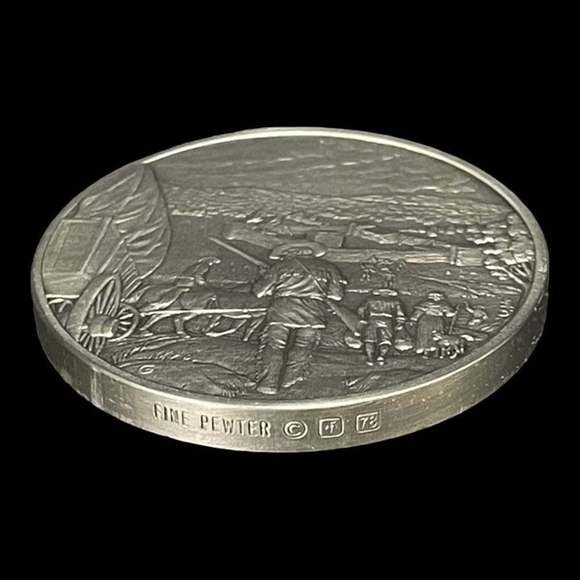 Vintage Medal History of Colonial America Pewter Coin Fort Dummer - Picture 3 of 3